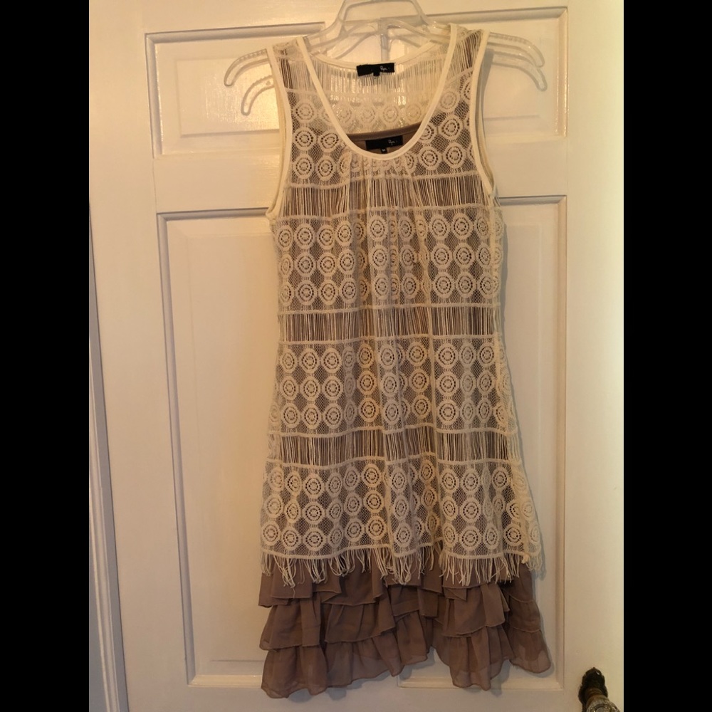 2 piece ruffled dress